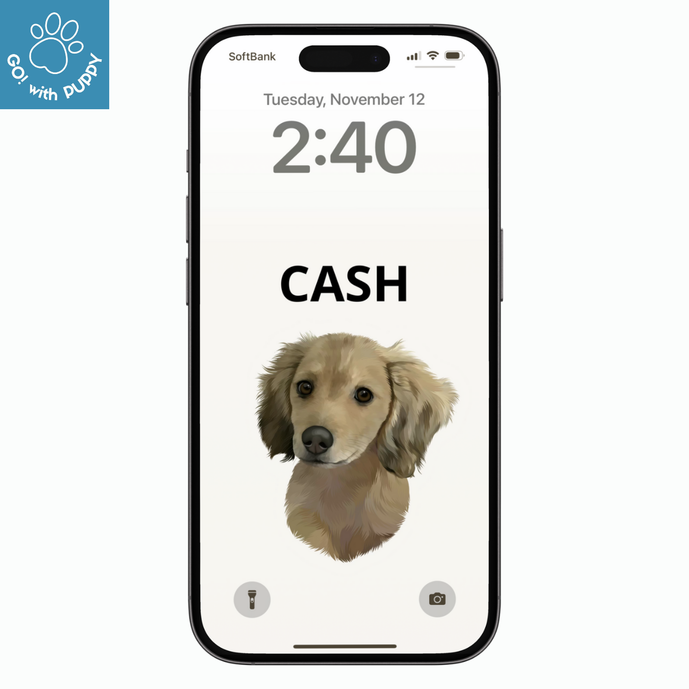 スマホ待ち受け画像 - ペットイラスト ペット似顔絵