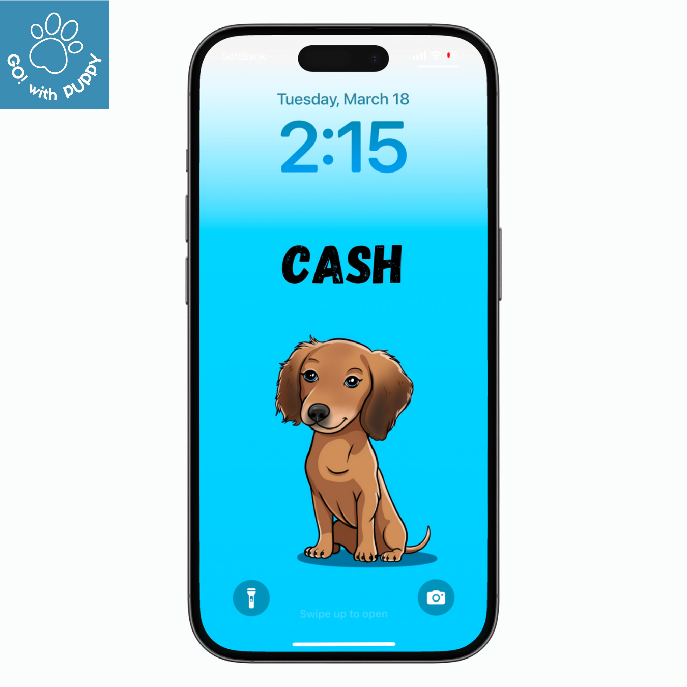 スマホ待ち受け画像 - ペットアニメイラスト ペット似顔絵