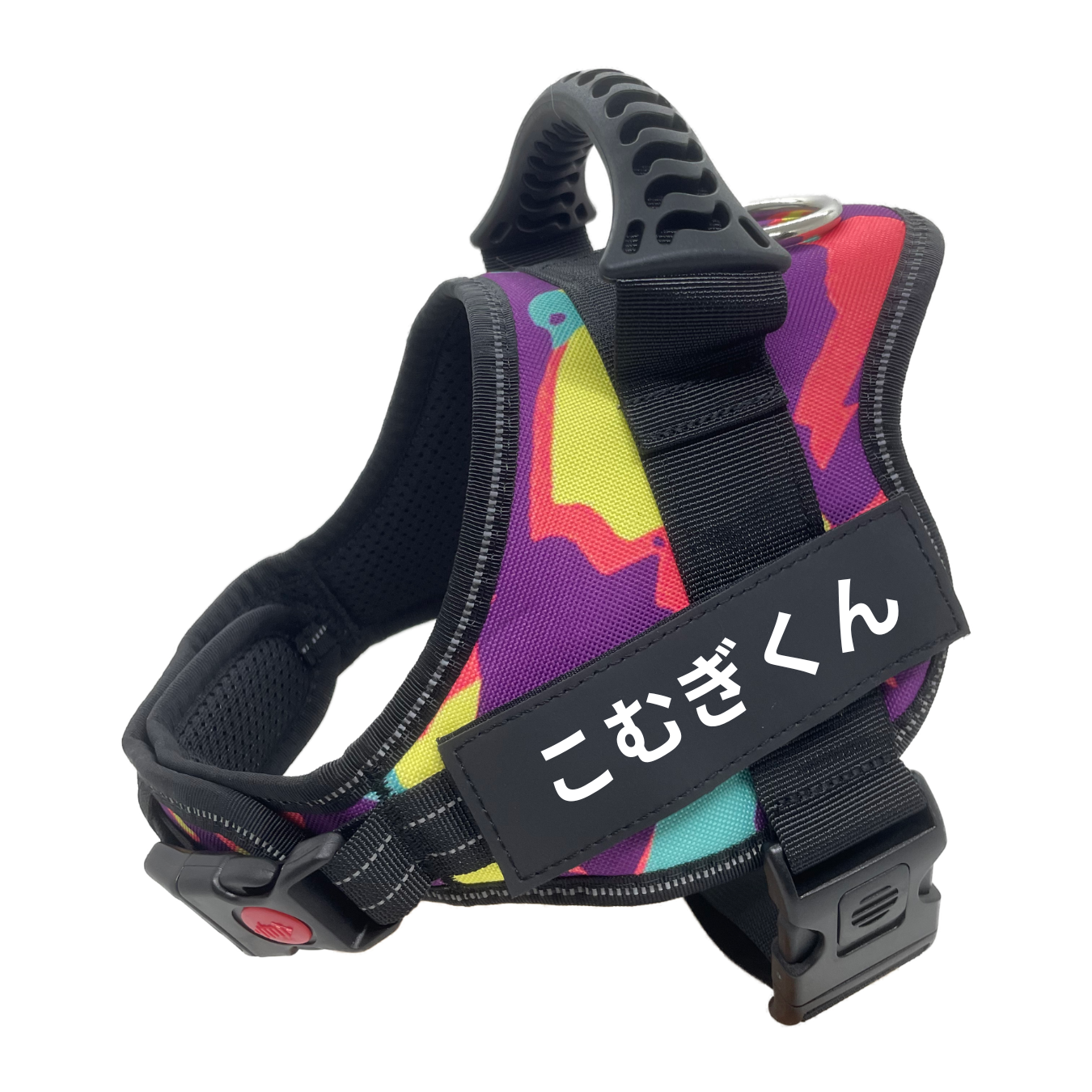 【国内発送 + ２個目半額セール！】GO! with PUPPY 名前入りハーネス 無料カスタム名札ラベル作成 ダブルロック式高性能ハーネス ひっぱり防止トレーニング 首に負担の少ない